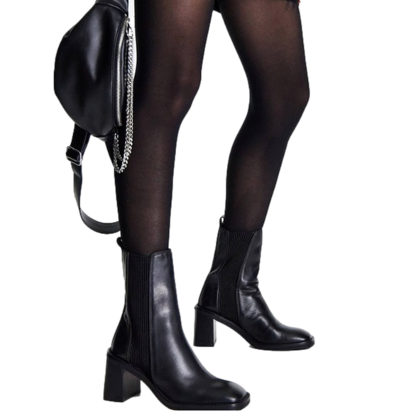 ASOS Shoes - ASOS DESIGN Runaway leather chelsea boots Black Slip On Woman's